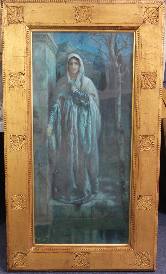 § Harry George Theaker (1873-1954) Vittoria, Colonna, 27.5 x 12.5in.